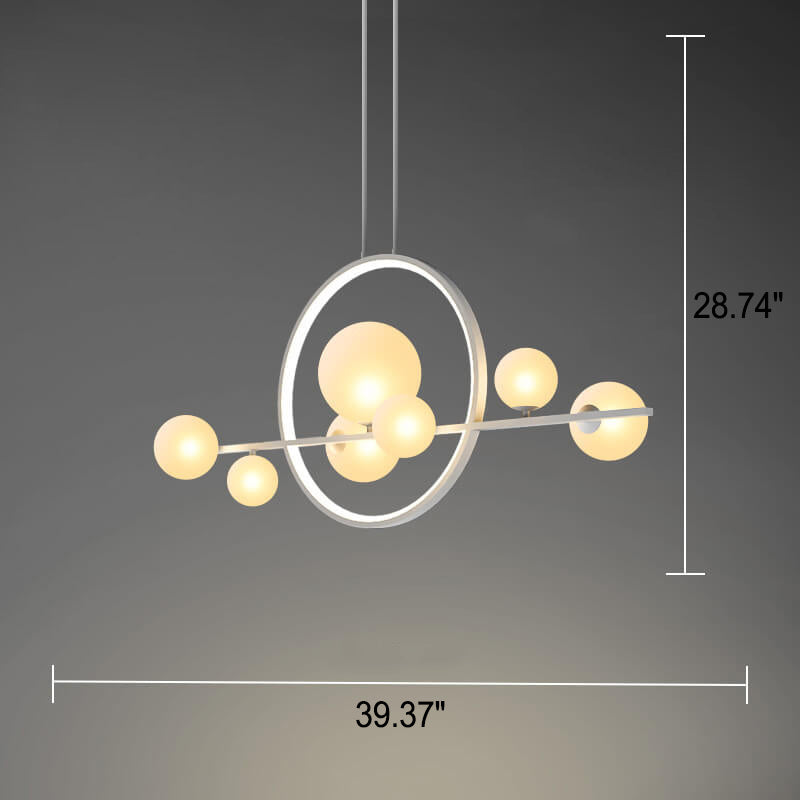 Contemporary Glass Bubble Chandelier - 7/10 Light Design
