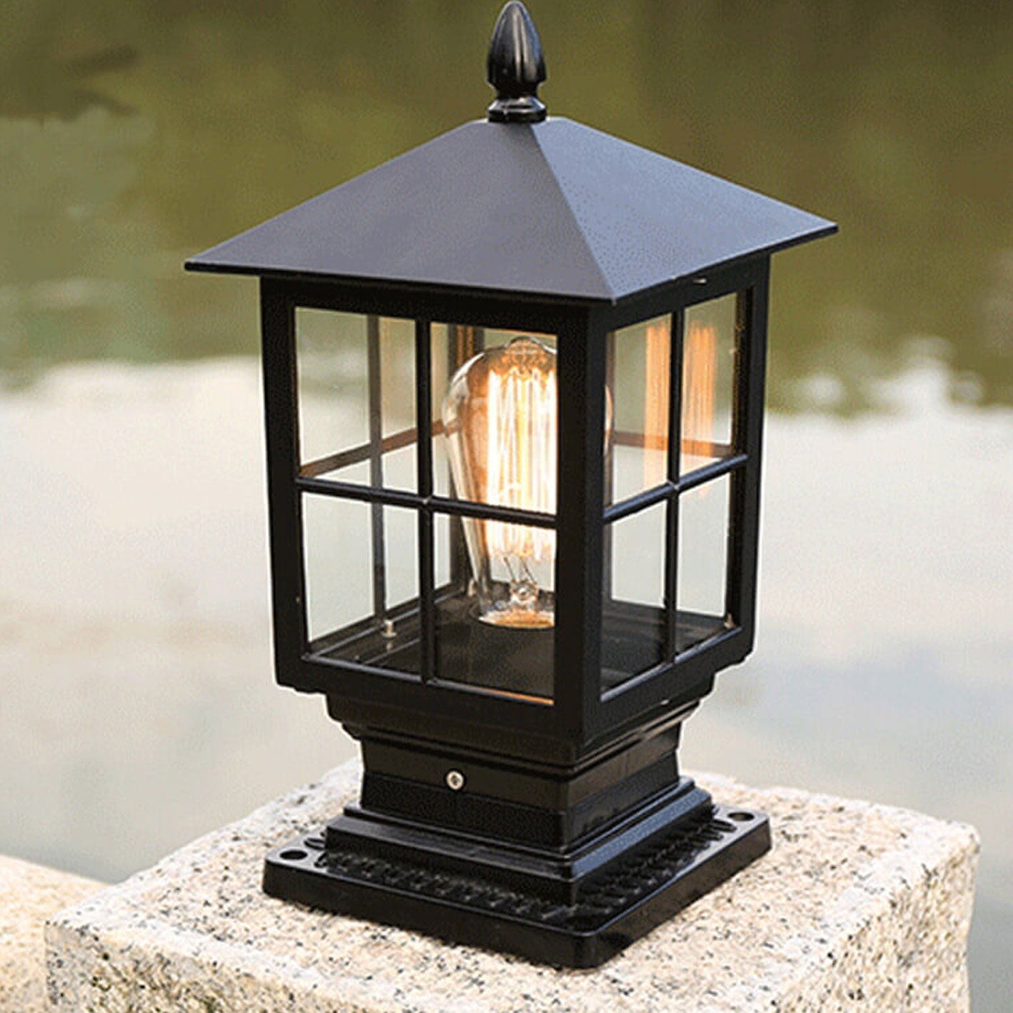 Premium Waterproof European Outdoor Column Lantern
