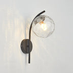 Modern Arc Glass Globe Wall Sconce