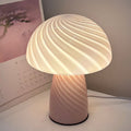 Contemporary Minimalist Glass Mushroom Table Lamp - 1 Light