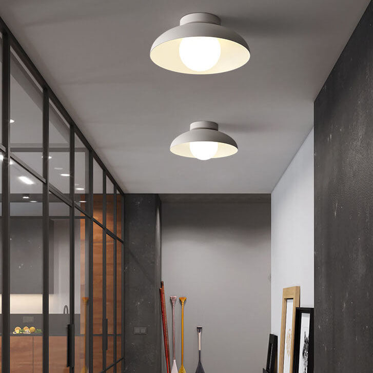Wabi-Sabi Iron & Glass Semi-Flush Light