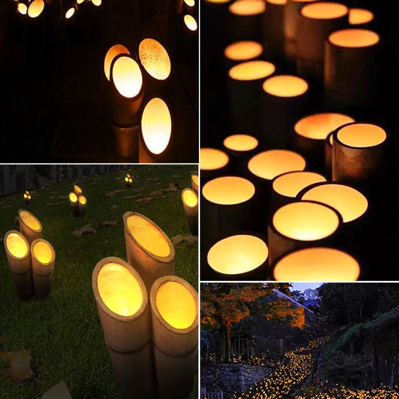 Modern Waterproof Solar Bamboo LED Garden Light