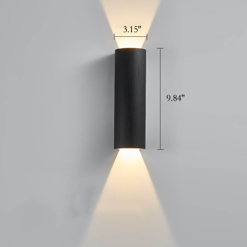 Contemporary Aluminum Cylindrical LED Wall Sconce