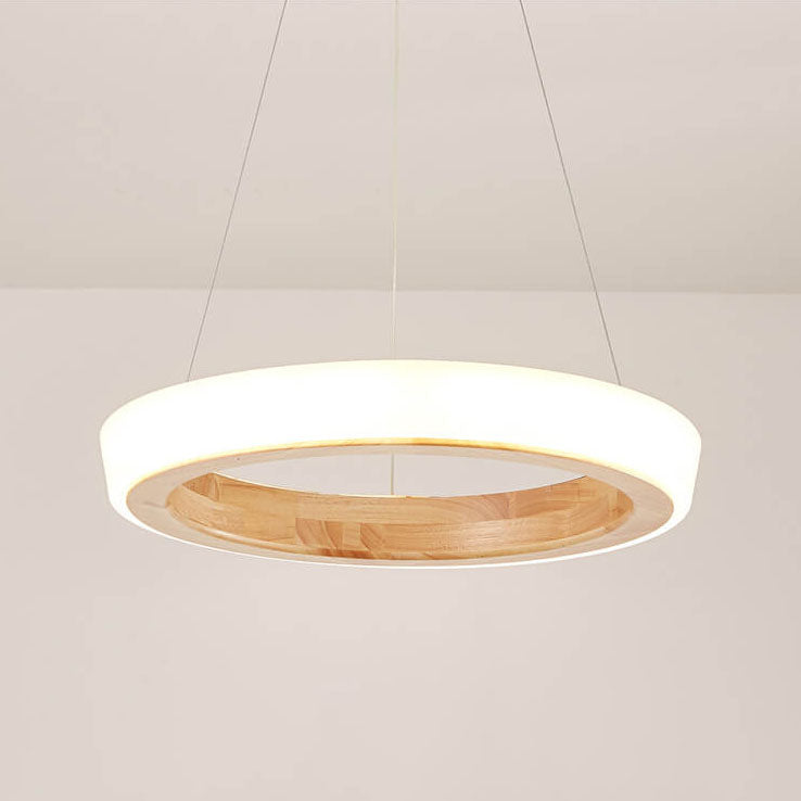 Log Circle LED Island Chandelier