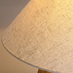 Shabby Chic Cone Fabric Ceramic Table Lamp - 1-Light Design for Bedroom