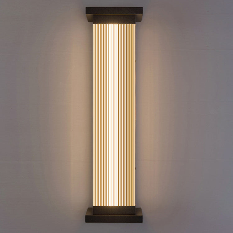Premium Waterproof Striped Rectangle Wall Sconce Lamp