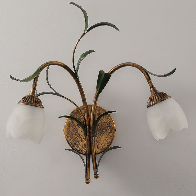 Glass Flower Wall Sconce