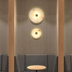 Luxury Round Marble and Iron LED Wall Sconce