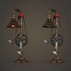 Vintage Industrial Iron Gear 1-Light Table Lamp