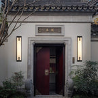 Rectangular Copper Marble LED Outdoor Wall Sconce