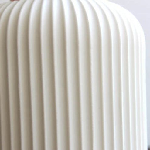 White Ceramic Cylindrical Pendant Light - Nordic Japanese Design