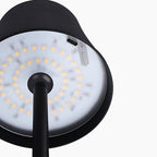 15-Inch Cordless Modern Metal Table Lamp in Black and White