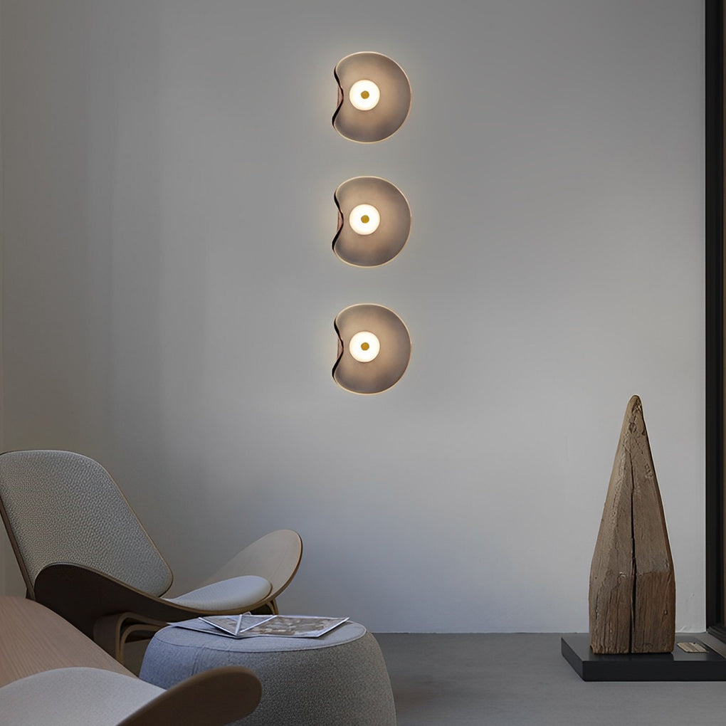 Postmodern Irregular Round Glass Wall Sconce Lamp