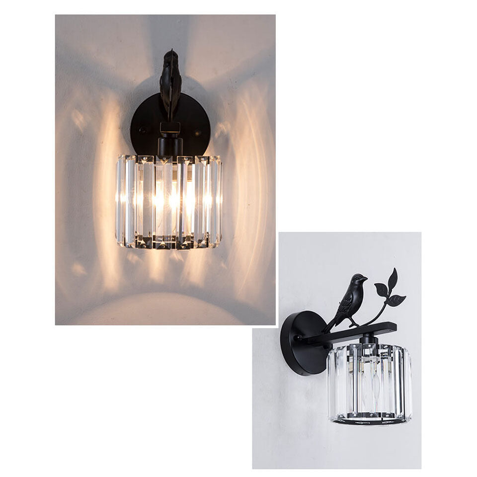 Crystal Bird Wall Sconce