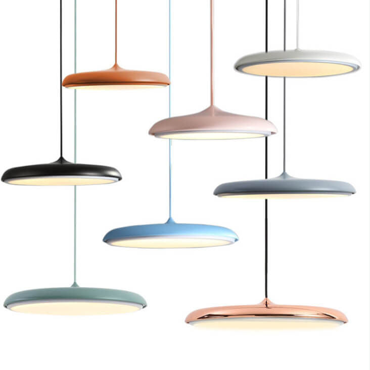 Nordic Metal LED Pendant Light - Macaron Flying Saucer Design