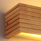 Premium Solid Wood LED Wall Sconce