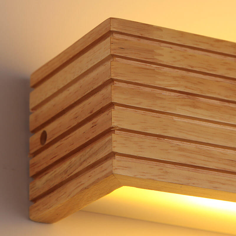 Premium Solid Wood LED Wall Sconce