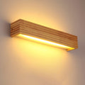 Premium Solid Wood LED Wall Sconce