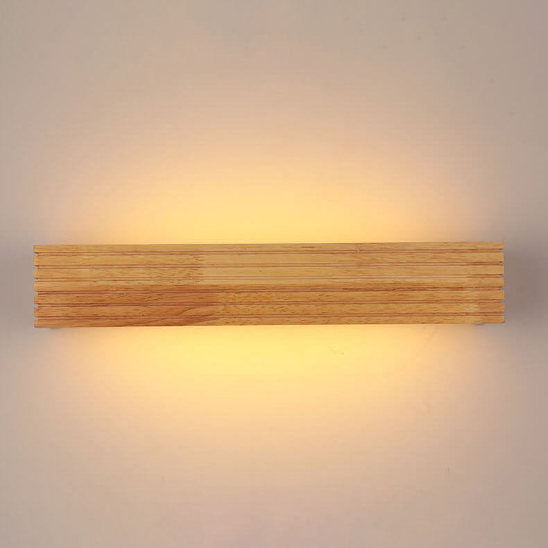 Premium Solid Wood LED Wall Sconce