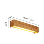Premium Solid Wood LED Wall Sconce