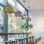 Fireworks Glass Dome Pendant Light