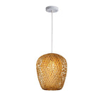 Premium Bamboo Weaving 1-Light Pendant Lamp - Rustic Design
