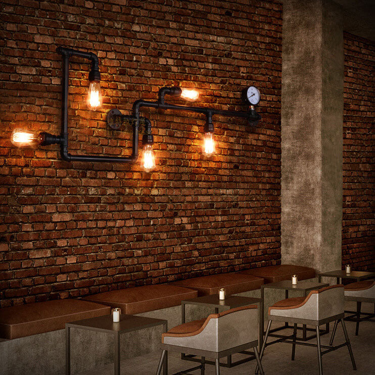 5-Light Industrial Maze Wall Sconce