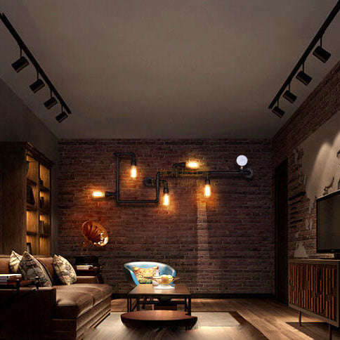 5-Light Industrial Maze Wall Sconce