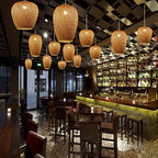 Premium Bamboo Weaving 1-Light Pendant Lamp - Rustic Design