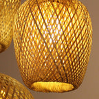 Premium Bamboo Weaving 1-Light Pendant Lamp - Rustic Design