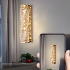 Modern LED Crystal Wall Sconce with Three-Step Dimming