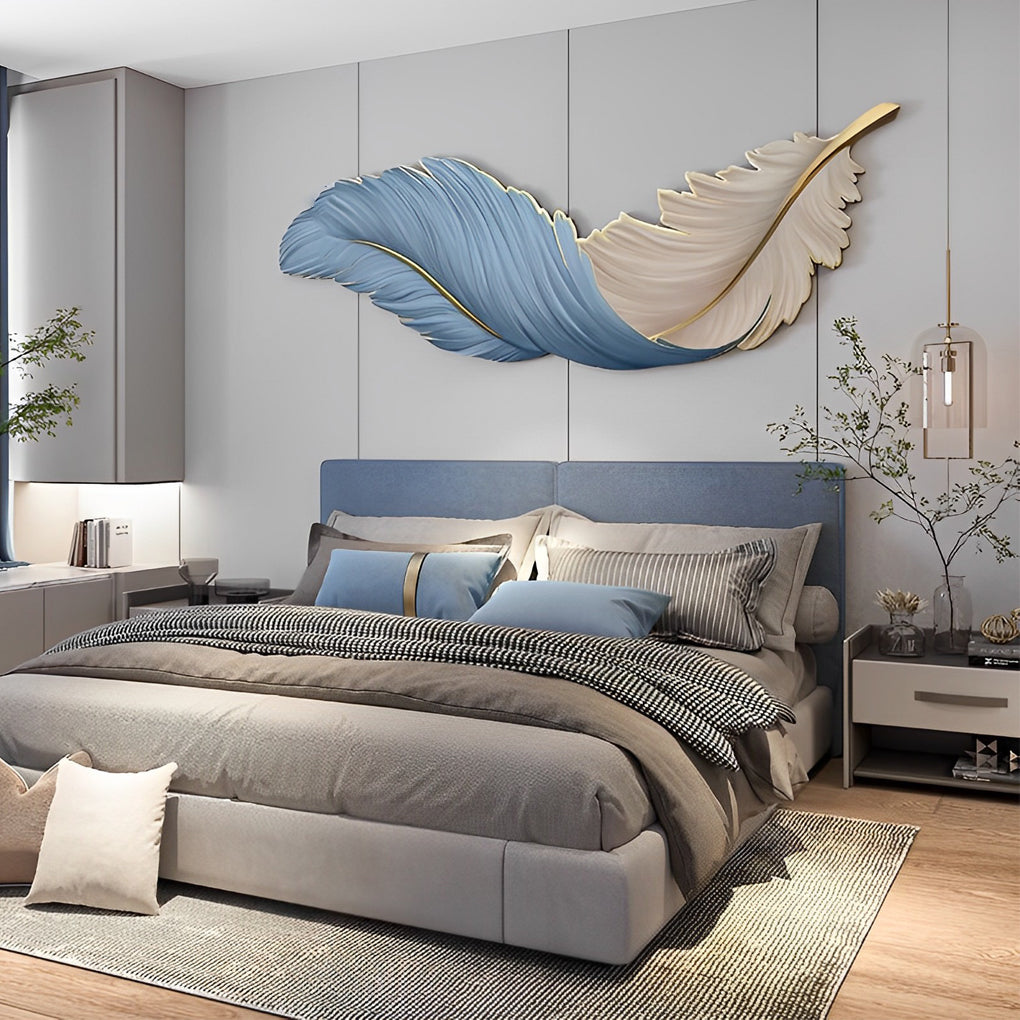 Modern LED Feather Wall Lamp - Art Deco Design