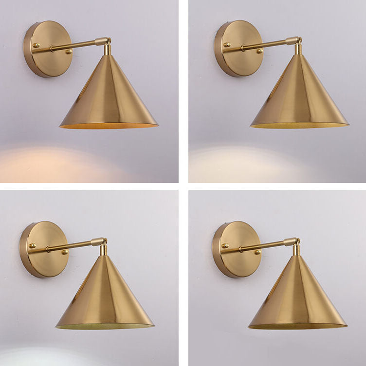 Brass Cone Iron Wall Sconce