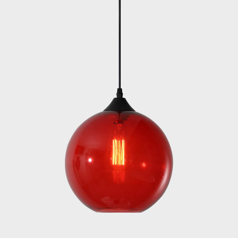 Premium Nordic Minimalist Round Glass Pendant Light - 1-Light