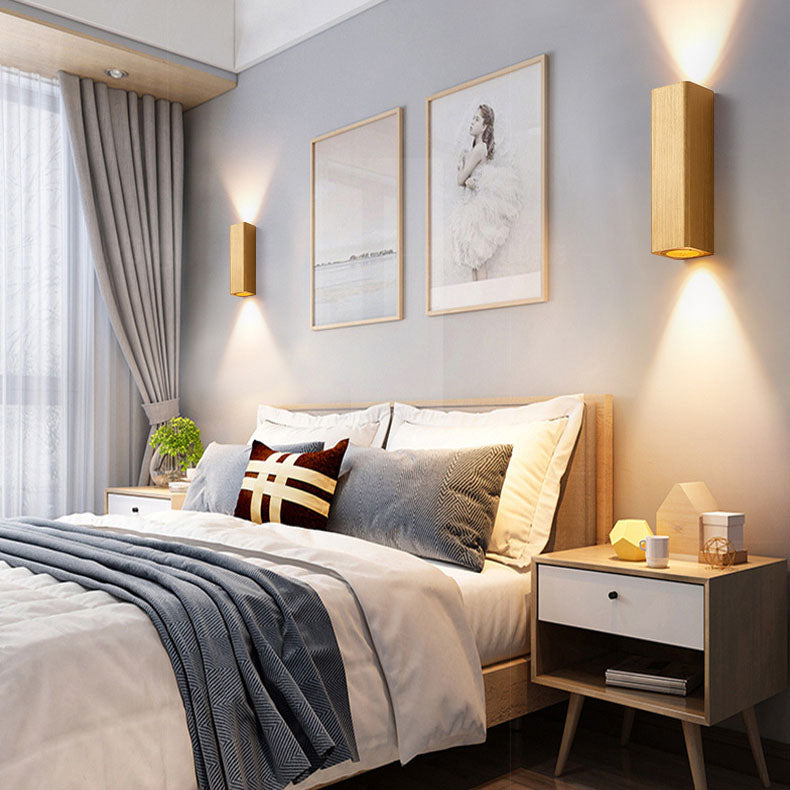 Brushed Aluminum Rectangular LED Sconce