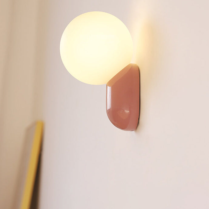 Macaron Resin Glass Ball Wall Sconce
