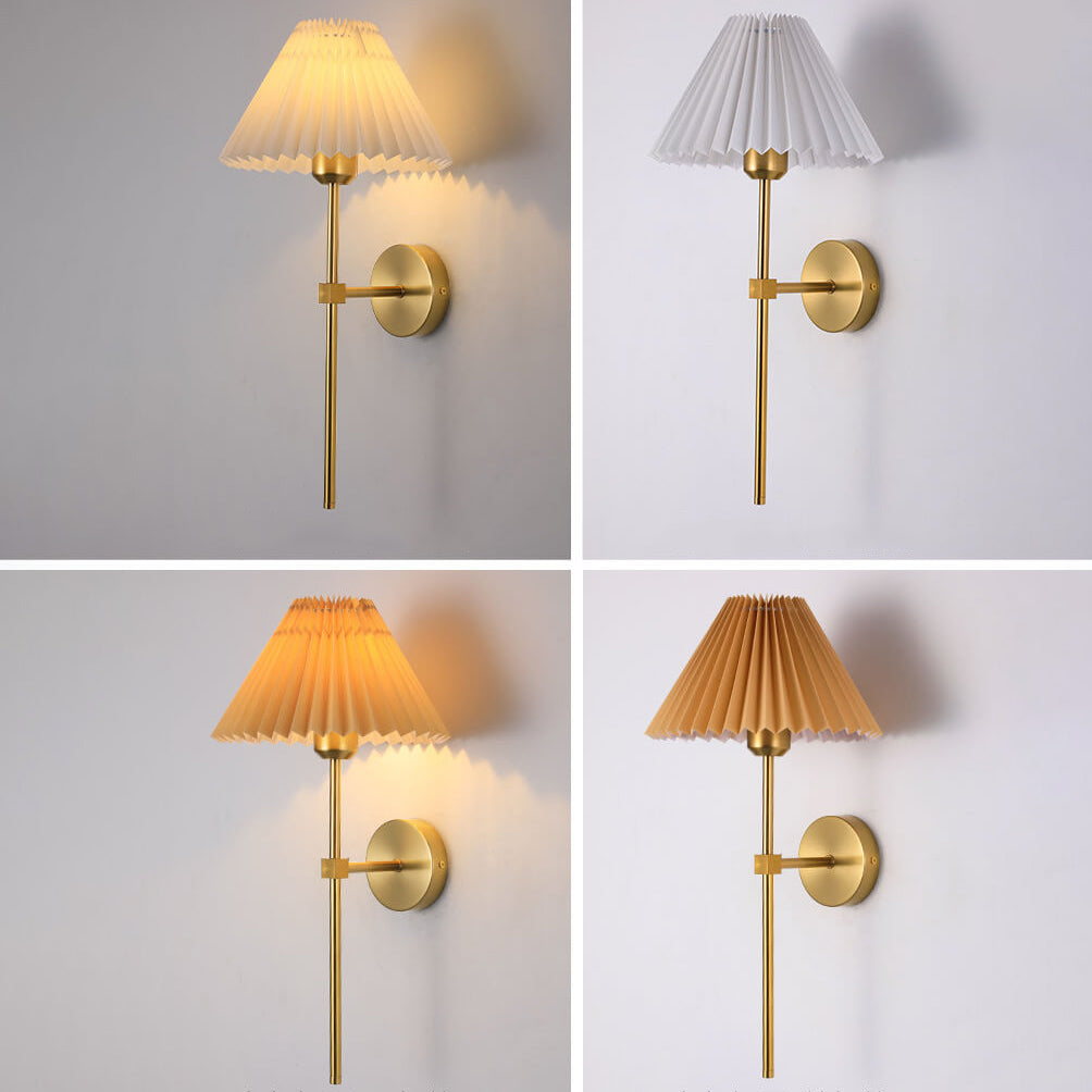 Modern Pleated Fabric Wall Sconce