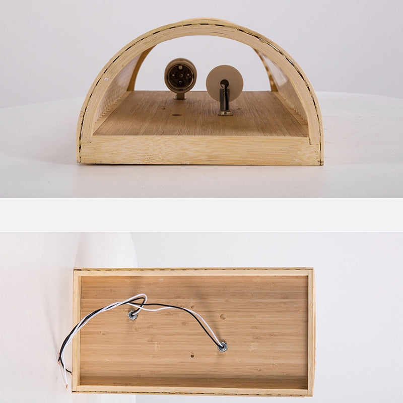 Bamboo Semicircle 2-Light Sconce