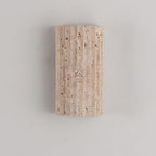 Travertine Semicircle LED Sconce
