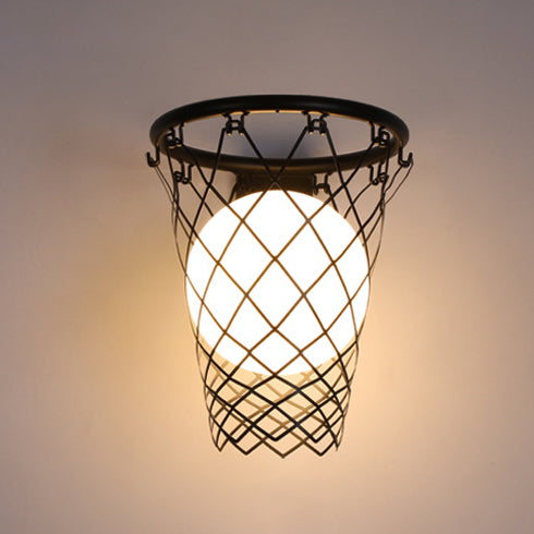 Art Deco Kids Basketball Hoop Wall Sconce
