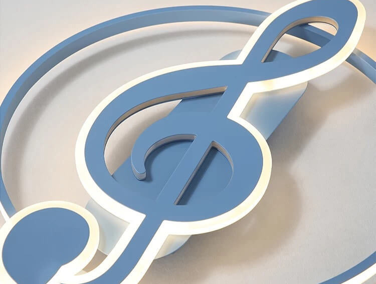 Nordic LED Ceiling Light with Music Notes Design