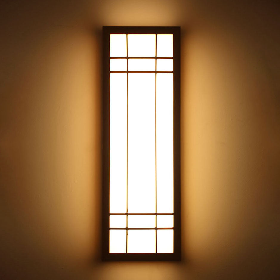 Solid Wood Rectangle LED Wall Sconce