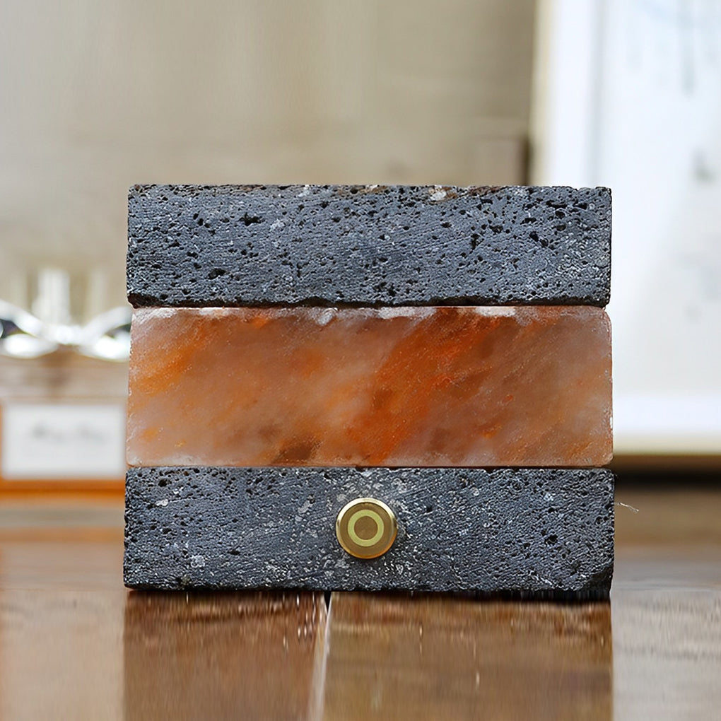 Mini Cordless Table Lamp in Volcanic Brick Finish