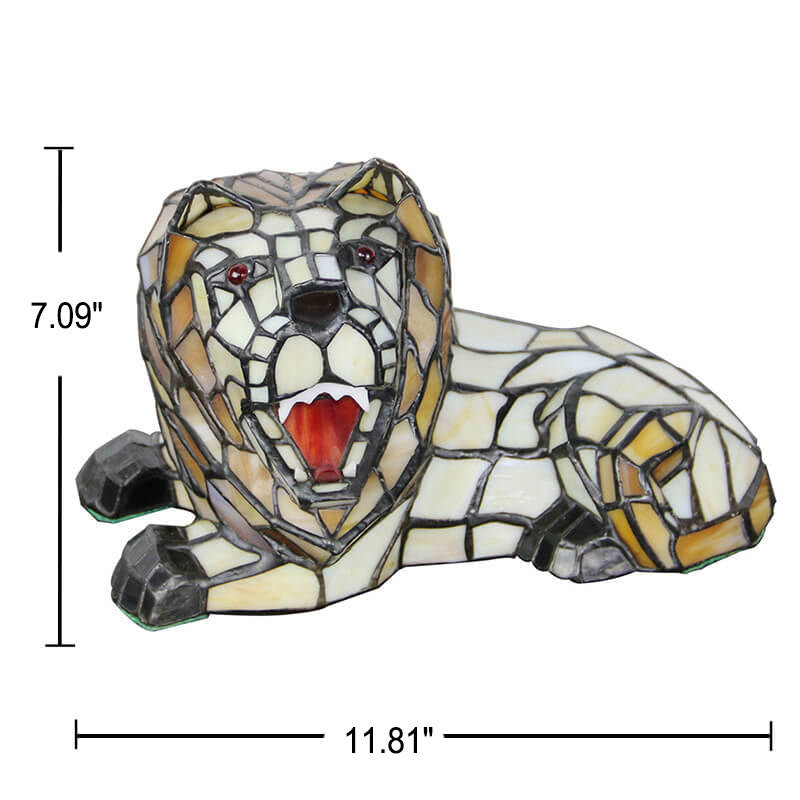 Premium Tiffany Stained Glass Animal Table Lamp - 1-Light Decorative Accent