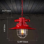 Vintage Industrial Iron Cage 1-Light Pendant Lamp