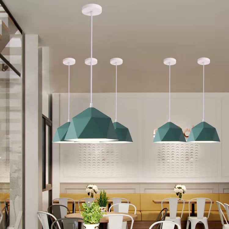 Geometric Lozenge 1-Light Pendant - Modern Macaroon Design