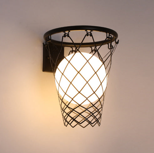 Art Deco Kids Basketball Hoop Wall Sconce