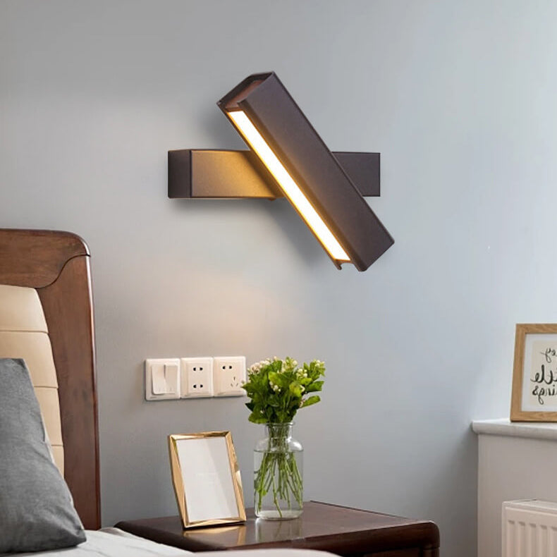 Rotatable LED Aluminum & Wood Sconce