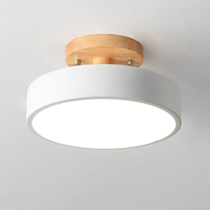 Nordic Round LED Semi-Flush Mount Ceiling Light