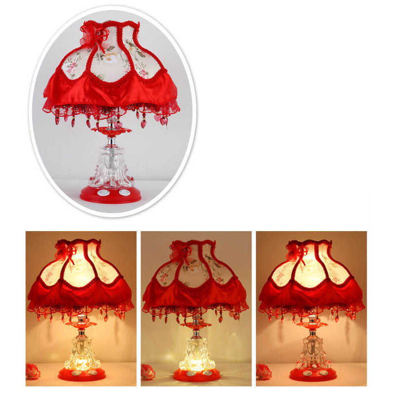 Elegant European Glass Table Lamp - 1-Light Wedding Design